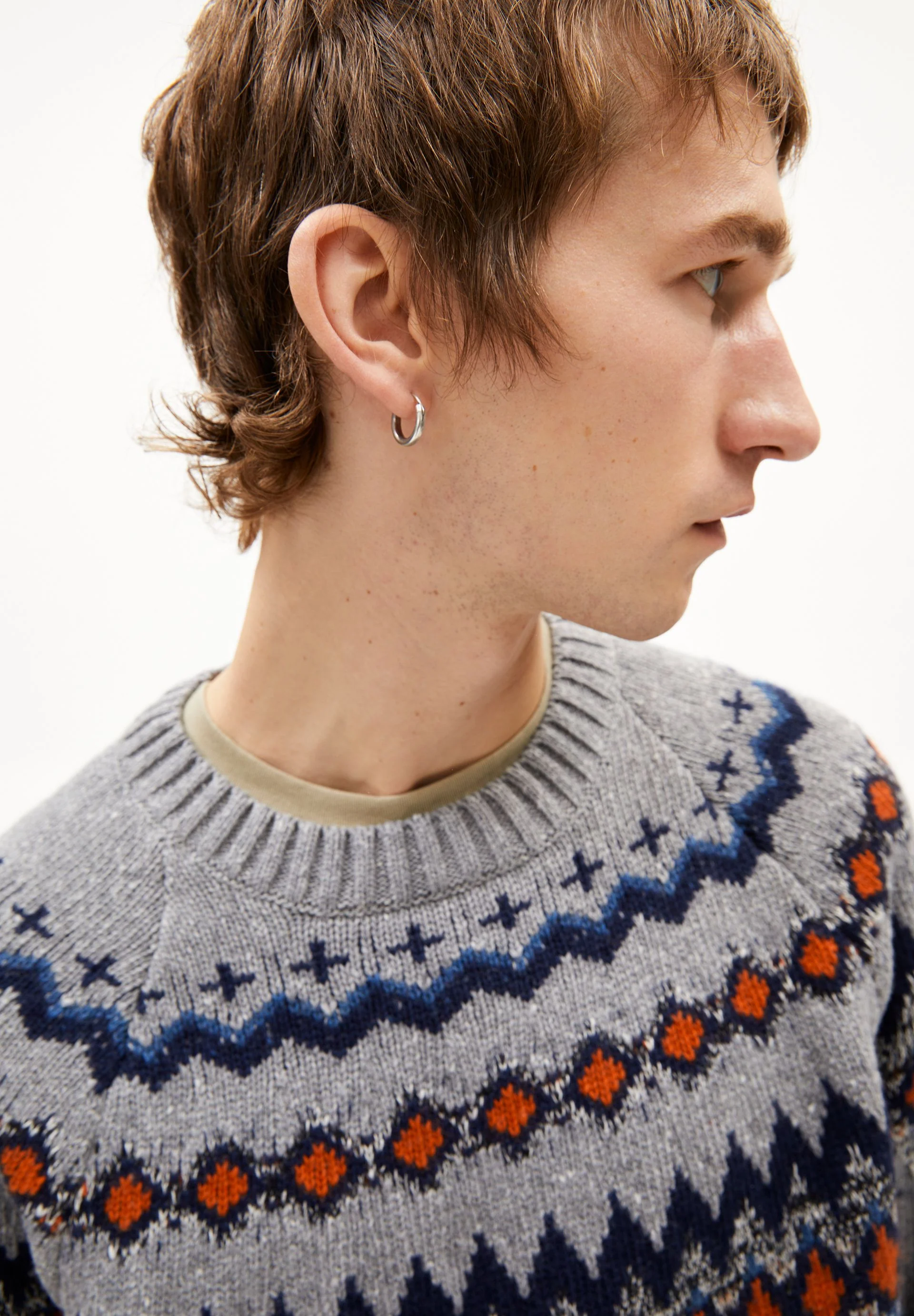 KAALLA FAIR ISLE | silver melange-dusty orange - Image 3