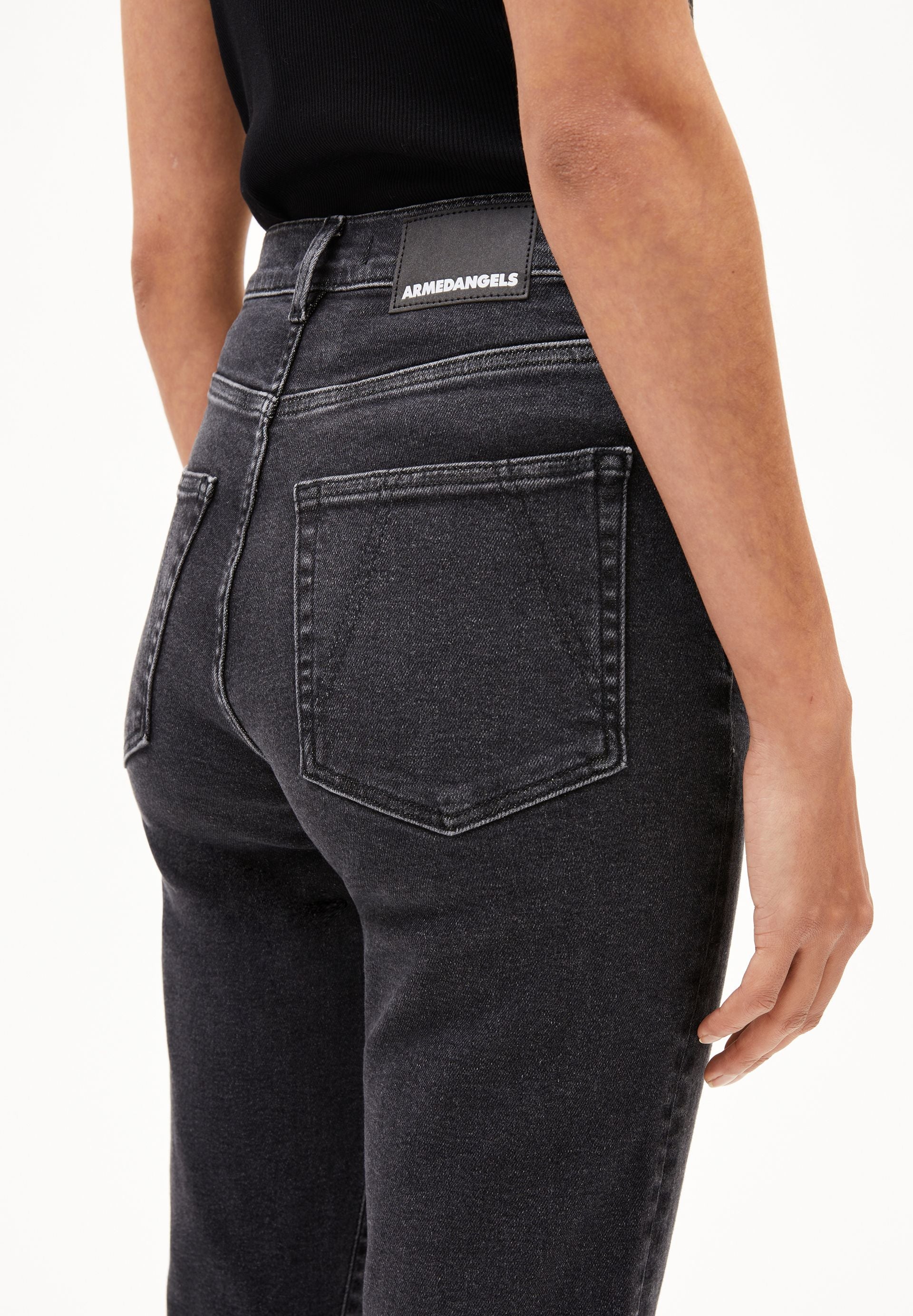 LEJAANI HIGH WAIST SLIM JEANS | blackish - Image 3