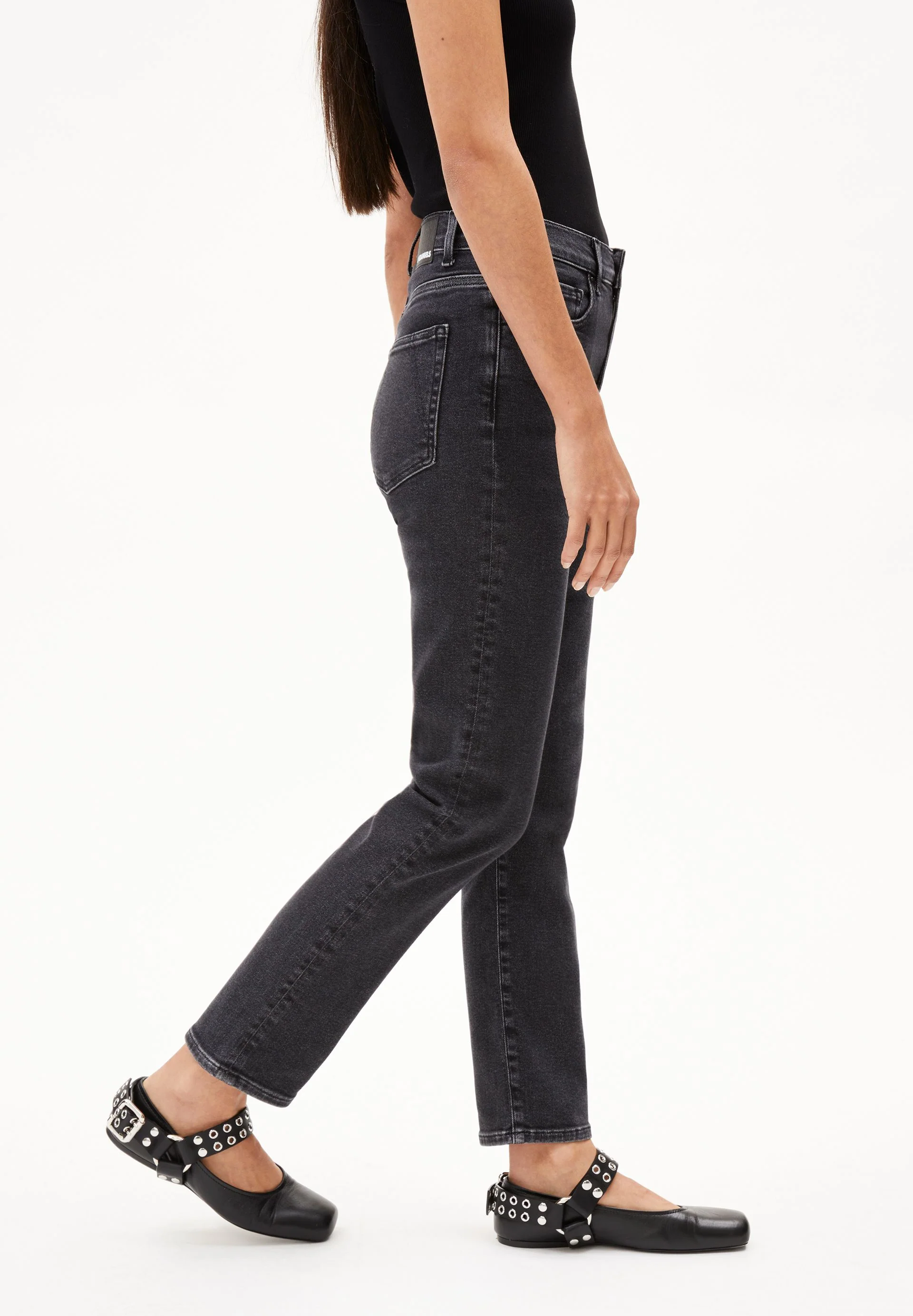 LEJAANI HIGH WAIST SLIM JEANS | blackish - Image 6