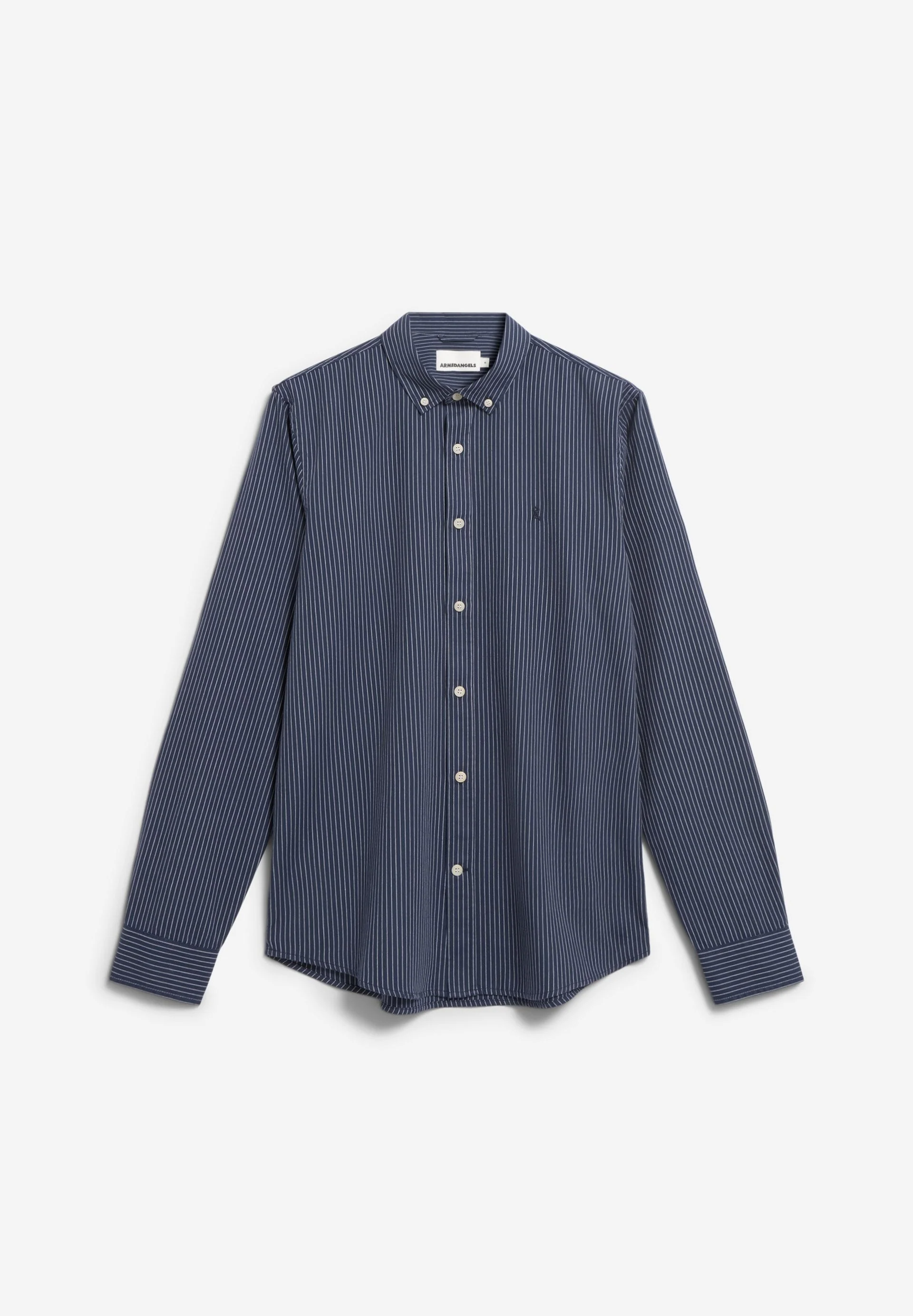 QUAASA STRIPES LANGARMHEMD | night sky-white - Image 6