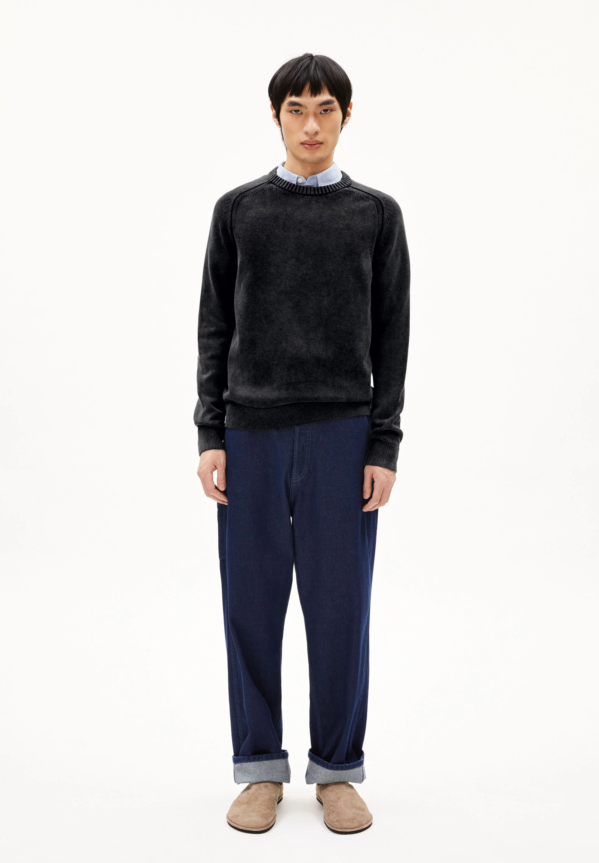 VAANJO GMT DYE STRICKPULLOVER | black - Image 5